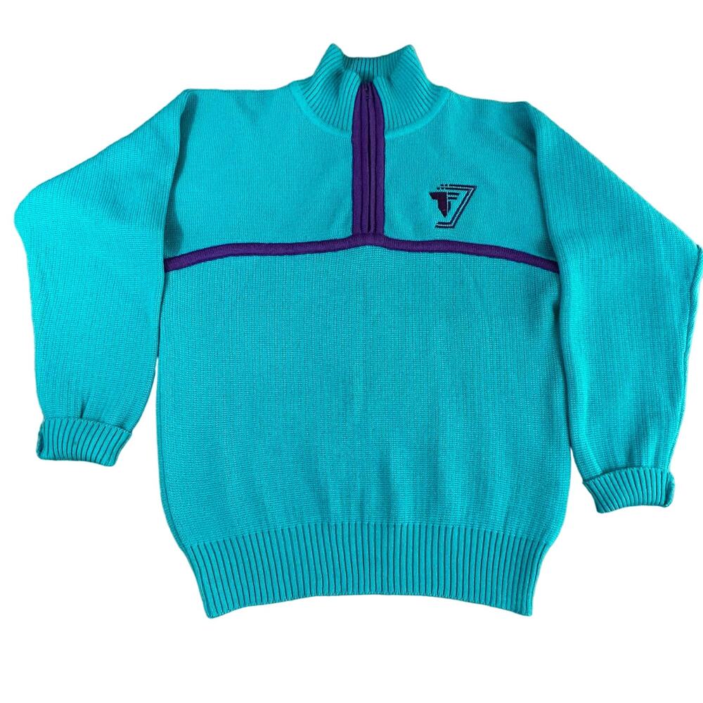 Vintage 80s Tyrolia by Head Ski Sweater 30% Wool 70% Acrylic Hong Kong Mens M